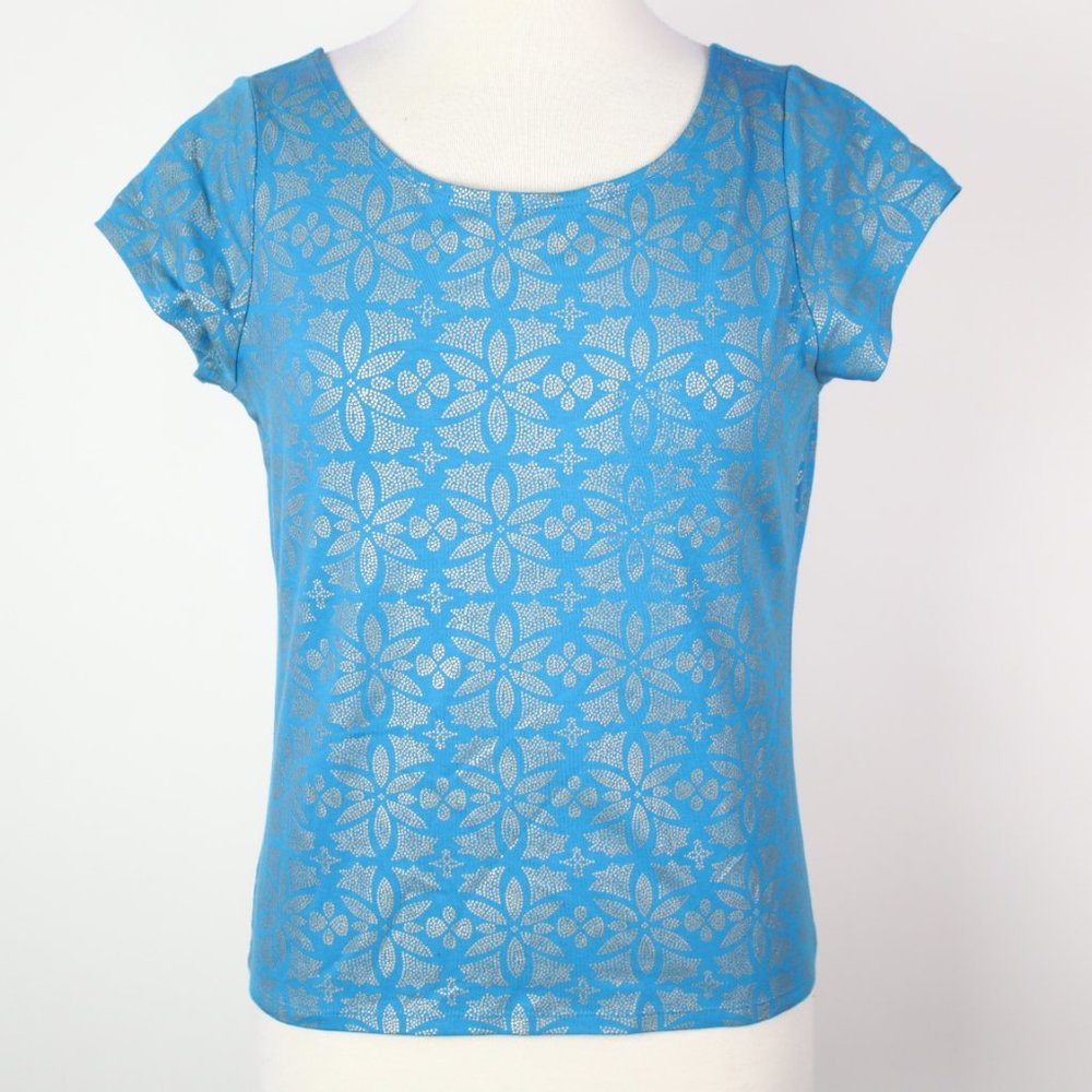 NWT Liz Claiborne Womens Large Scoop Neck Ruched Back Top